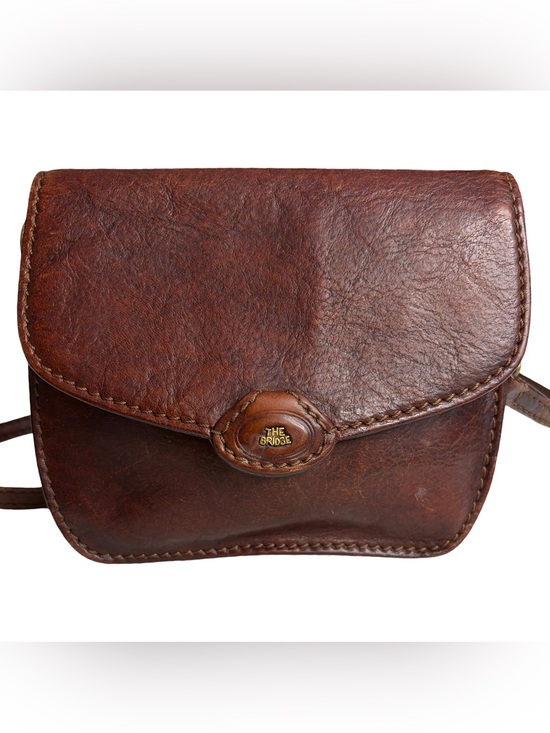 The Bridge Handbags - Vintage The Bridge Italian Leather Small Cross-Body Bag
